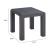Rolig Square Aluminum Outdoor Side Table