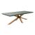 Suan Rectangular Faux Concrete/Wood Dining Table