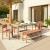 Kata Rectangular Faux Concrete/Wood Dining Table