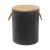 Beban Round Wood/Faux Concrete Side Table