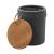 Beban Round Wood/Faux Concrete Side Table