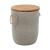 Biban Round  Wood/Faux Concrete Side Table