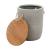 Biban Round  Wood/Faux Concrete Side Table
