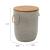 Biban Round  Wood/Faux Concrete Side Table