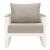 Welt Olefin/Aluminum Outdoor Armchair