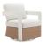 Gelo Olefin/Synthetic Rattan Weave Swivel Chair