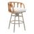 Safal Olefin/Aluminum/Synthetic Rattan Weave Swivel Barstool