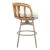 Safal Olefin/Aluminum/Synthetic Rattan Weave Swivel Barstool