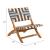 Sunshine Synthetic Rattan Weave/Wood Outdoor Lounge Chair