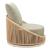 Cabana Olefin/Synthetic Rattan Weave Swivel Chair