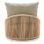 Cabana Olefin/Synthetic Rattan Weave Swivel Chair