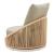 Cabana Olefin/Synthetic Rattan Weave Swivel Chair