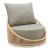 Cabana Olefin/Synthetic Rattan Weave Swivel Chair