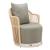 Lanai Olefin/Synthetic Rattan Weave Outdoor Swivel Chair