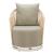 Lanai Olefin/Synthetic Rattan Weave Outdoor Swivel Chair