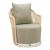 Lanai Olefin/Synthetic Rattan Weave Outdoor Swivel Chair