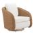 Solara Olefin/Synthetic Rattan Weave Outdoor Swivel Chair