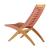 Rova Synthetic Rattan Weave/Wood Lounge Chair