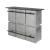 Brancaster Marble/Aluminum Rectangular Storage Bar Table