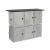 Brancaster Marble/Aluminum Rectangular Storage Bar Table