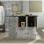 Brancaster Marble/Aluminum Rectangular Storage Bar Table
