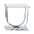 Danville Glass End Table with Chrome U-shaped Base