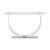 Danville Glass Rectangular Sofa Table with Chrome U-shaped Base
