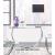 Danville Glass Rectangular Sofa Table with Chrome U-shaped Base
