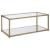 Cora Glass Coffee Table with Mirror Shelf
