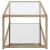 Cora Glass Coffee Table with Mirror Shelf