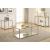 Cora Glass Coffee Table with Mirror Shelf