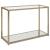 Cora Glass Sofa Table with Mirror Shelf