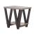 Stevens Rectangular End Table with V-shaped Base