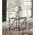 Birdie Wood Veneer Square End Table with Metal Base