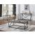 Birdie Wood Veneer Square End Table with Metal Base