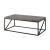 Birdie Wood Veneer Rectangular Coffee Table with Metal Base