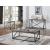 Birdie Wood Veneer Rectangular Coffee Table with Metal Base