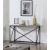 Birdie Wood Veneer Rectangular Sofa Table with Metal Base