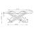 Bonnie Rectangle Glass Top Coffee Table with Mirrored X-base