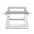 Bonnie Rectangle Glass Top Coffee Table with Mirrored X-base