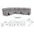 70815M Leather Reclining Sectional Sofa