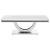 Adabella Faux Marble Rectangle Coffee Table with Chrome U-base
