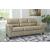 Kirkhill Transitional Sofa | Sand Fabric with Accent Pillows