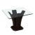 Daisy Sqaure Wood/Glass Counter Height Set