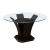 Daisy Round Wood/Glass Dining Room Set
