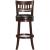 Edmond Transitional Faux-Leather Swivel Pub Chair