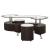 Buckley 3-piece Coffee Table and Stools Set