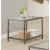 Trini Glass Rectangular End Table with Shelf