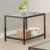 Trini Glass Rectangular End Table with Shelf