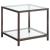 Trini Glass Rectangular End Table with Shelf